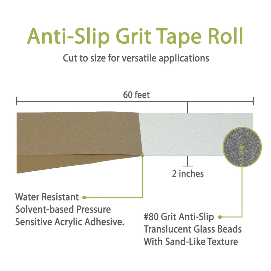 Non Slip Stair Treads Clear Opaque Adhesive Grit Tape Roll
