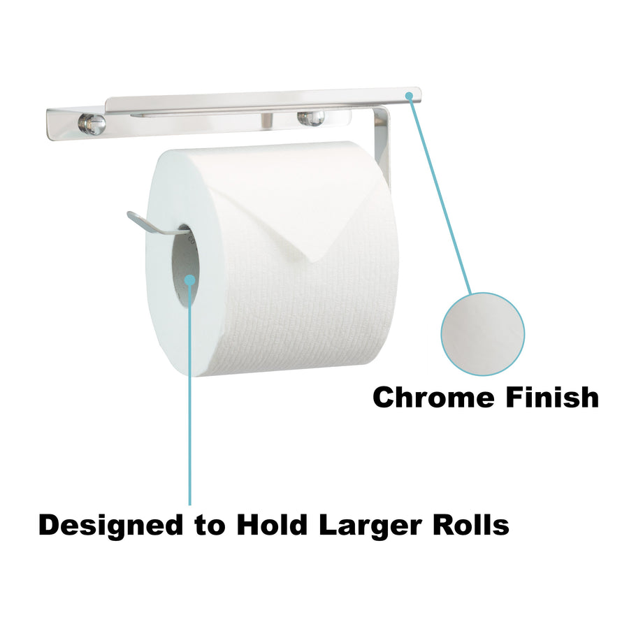 Toilet Paper Holder With Phone Shelf- Modern Style